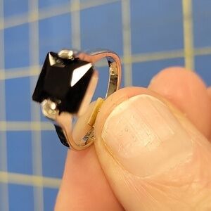 Blue Sapphire Faux Stone Silver Tone Ring